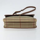 Burberrys Nova Check Shoulder Bag Canvas Beige Gold Auth bs29991-5