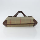 Burberrys Nova Check Tote Bag Canvas Beige Gold Auth bs29992-5