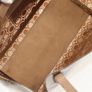 Salvatore Ferragamo Gancini Tote Bag Vinyl Brown Silver Auth bs29993-11