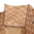 Salvatore Ferragamo Gancini Tote Bag Vinyl Brown Silver Auth bs29993-24