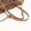Salvatore Ferragamo Gancini Tote Bag Vinyl Brown Silver Auth bs29993-7