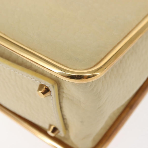 Chloe Sally Shoulder Bag Leather Beige Gold Auth bs29994