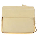 Chloe Sally Shoulder Bag Leather Beige Gold Auth bs29994-3