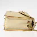 Chloe Sally Shoulder Bag Leather Beige Gold Auth bs29994-4
