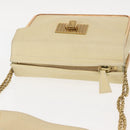 Chloe Sally Shoulder Bag Leather Beige Gold Auth bs29994-6