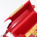 BOTTEGA VENETA Daisy Shoulder Bag Leather Red Gold Auth bs29995-16