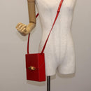 BOTTEGA VENETA Daisy Shoulder Bag Leather Red Gold Auth bs29995-21