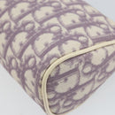 Christian Dior Trotter Canvas Pouch PVC Purple Silver Auth bs29999-15
