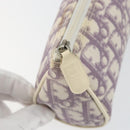 Christian Dior Trotter Canvas Pouch PVC Purple Silver Auth bs29999-10