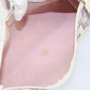 Christian Dior Trotter Canvas Pouch PVC Purple Silver Auth bs29999-11