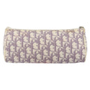 Christian Dior Trotter Canvas Pouch PVC Purple Silver Auth bs29999-2