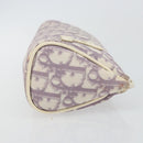 Christian Dior Trotter Canvas Pouch PVC Purple Silver Auth bs29999-3