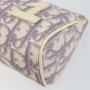 Christian Dior Trotter Canvas Pouch PVC Purple Silver Auth bs29999-7