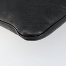 Gianni Versace Gureka Shoulder Bag Leather Black Silver Auth bs30000-14