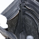 Gianni Versace Gureka Shoulder Bag Leather Black Silver Auth bs30000-19