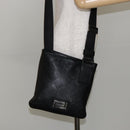 Gianni Versace Gureka Shoulder Bag Leather Black Silver Auth bs30000-22