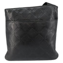 Gianni Versace Gureka Shoulder Bag Leather Black Silver Auth bs30000-2