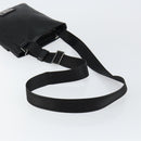 Gianni Versace Gureka Shoulder Bag Leather Black Silver Auth bs30000-7