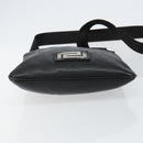 Gianni Versace Gureka Shoulder Bag Leather Black Silver Auth bs30000-5