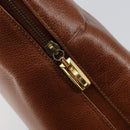 Salvatore Ferragamo Hand Bag Leather Brown Gold Auth bs30002-14