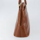 Salvatore Ferragamo Hand Bag Leather Brown Gold Auth bs30002-5