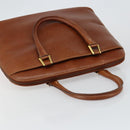 Salvatore Ferragamo Hand Bag Leather Brown Gold Auth bs30002-6