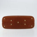 Salvatore Ferragamo Hand Bag Leather Brown Gold Auth bs30002-9