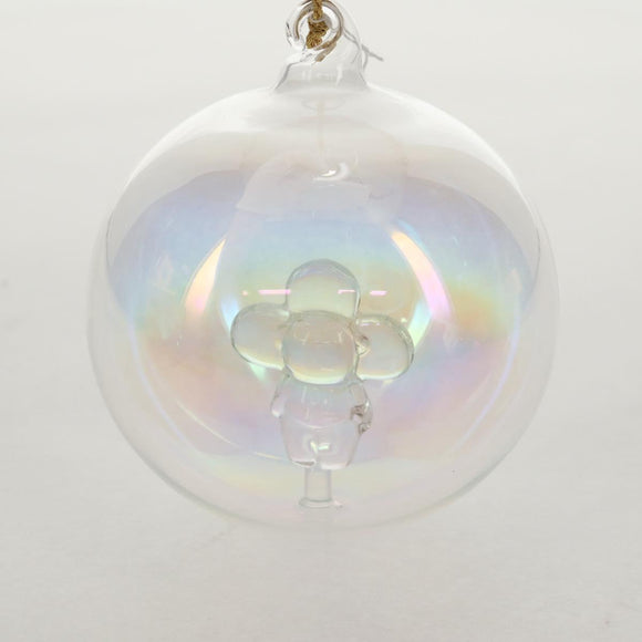 LOUIS VUITTON Vivienne Ornament Glass Snow Globe Glass Clear LV Auth bs30003A