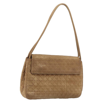 Christian Dior Canage Shoulder Bag Nylon Beige Gold Auth bs30004