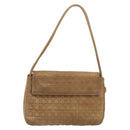 Christian Dior Canage Shoulder Bag Nylon Beige Gold Auth bs30004-13