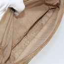 Christian Dior Canage Shoulder Bag Nylon Beige Gold Auth bs30004-22