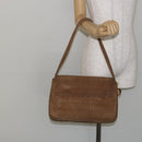 Christian Dior Canage Shoulder Bag Nylon Beige Gold Auth bs30004-23