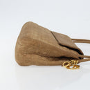 Christian Dior Canage Shoulder Bag Nylon Beige Gold Auth bs30004-3