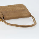 Christian Dior Canage Shoulder Bag Nylon Beige Gold Auth bs30004-7