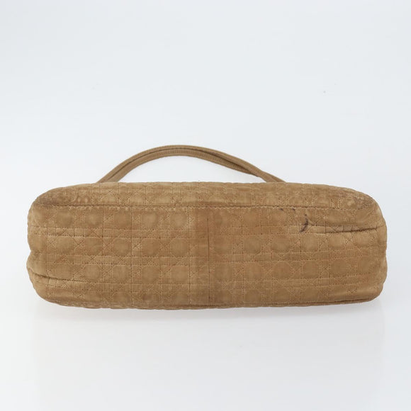 Christian Dior Canage Shoulder Bag Nylon Beige Gold Auth bs30004
