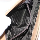 PRADA Shoulder Bag Nylon Leather Khaki Silver Auth bs30008-21