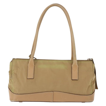 PRADA Shoulder Bag Nylon Leather Khaki Silver Auth bs30008 - 0