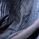 PRADA Flower Embroidery Tote Bag Nylon Black Silver Auth bs30015-16