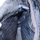 PRADA Flower Embroidery Tote Bag Nylon Black Silver Auth bs30015-17