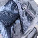 PRADA Flower Embroidery Tote Bag Nylon Black Silver Auth bs30015-18