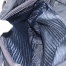 PRADA Flower Embroidery Tote Bag Nylon Black Silver Auth bs30015-21