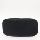 PRADA Flower Embroidery Tote Bag Nylon Black Silver Auth bs30015-9