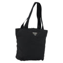 PRADA Tote Bag Nylon Black Silver Auth bs30018-1