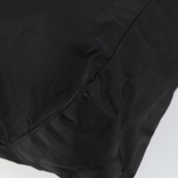 PRADA Tote Bag Nylon Black Silver Auth bs30018