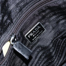 PRADA Tote Bag Nylon Black Silver Auth bs30018-20