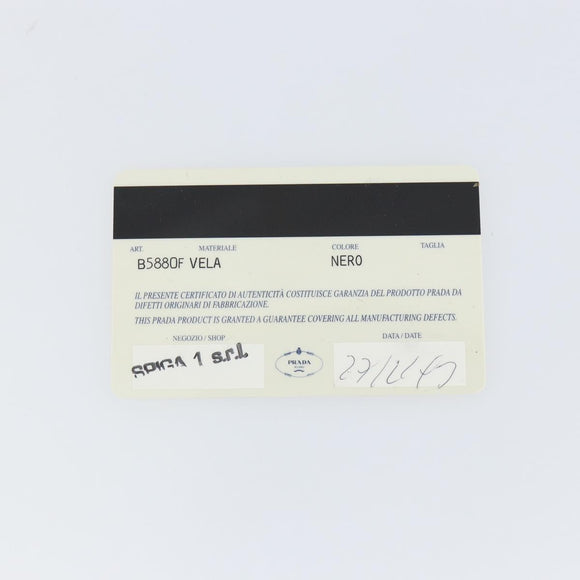 PRADA Tote Bag Nylon Black Silver Auth bs30018