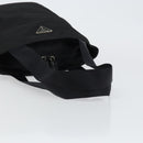 PRADA Tote Bag Nylon Black Silver Auth bs30018-7