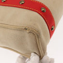LOUIS VUITTON Antigua Cabas MM Tote Bag Beige Red M40035 LV Auth bs30019-10