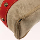 LOUIS VUITTON Antigua Cabas MM Tote Bag Beige Red M40035 LV Auth bs30019-11