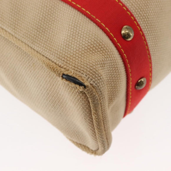 LOUIS VUITTON Antigua Cabas MM Tote Bag Beige Red M40035 LV Auth bs30019